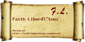 Faith Liberátusz névjegykártya